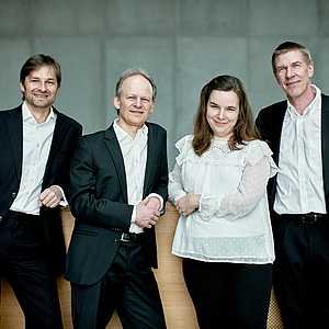 Das Foto zeigt die Mitglieder des Grieg Quartetts.